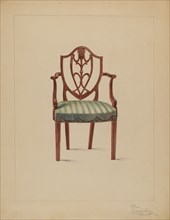 Armchair, 1935/1942. Creator: Rolland Livingstone.