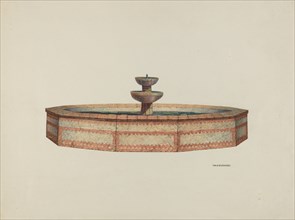 Mission Fountain, 1941. Creator: William Kieckhofel.