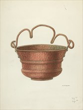 Holy-Water Bucket, c. 1936. Creator: William Kieckhofel.