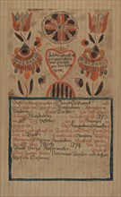 Pa. German Birth Certificate, c. 1936. Creator: Albert J. Levone.