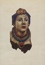 Indian Princess Figurehead, c. 1938. Creator: Mary E Humes.