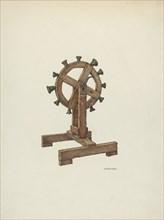 Altar Chimes on Wheel, c. 1941. Creator: William Kieckhofel.