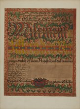 Pa. German Death Certificate, c. 1937. Creator: Albert J. Levone.
