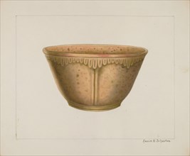 Bowl with Ornamented Rim, c. 1938. Creator: Annie B Johnston.