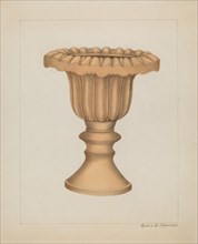 Pottery Vase, c. 1938. Creator: Annie B Johnston.