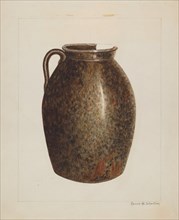 Stoneware Jar, c. 1938. Creator: Annie B Johnston.