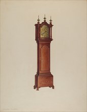 Miniature Tall Clock, c. 1938. Creator: Isadore Goldberg.
