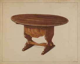 Hutch Table, c. 1939. Creator: Nicholas Gorid.