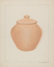Stoneware Jar, c. 1939. Creator: Annie B Johnston.