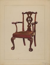 Armchair, c. 1936. Creator: Rolland Livingstone.