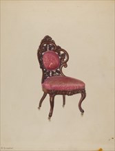 Side Chair (one of four), c. 1937. Creator: Bernard Gussow.