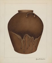 Stoneware Jar, c. 1937. Creator: Annie B Johnston.