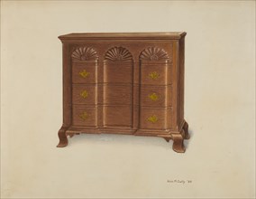 Block Front Chest of Drawers, 1936. Creator: Alvin M Gully.