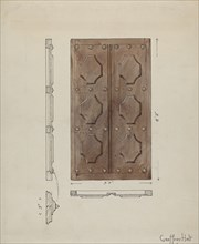 Sacristy Door, c. 1936. Creator: Geoffrey Holt.