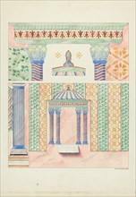 Details of Wall Paintings, Side Wall of Sanctuary, 1935/1939. Creator: Randolph F Miller.