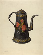 Toleware Coffee Pot, 1935/1942. Creator: Charles Henning.