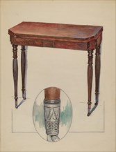 Table (Console or Card Table), c. 1936. Creator: Rolland Livingstone.