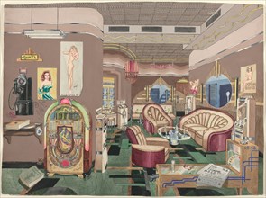Cocktail Lounge, 1946, 1935/1942. Creator: Perkins Harnly.