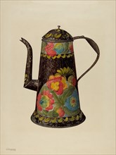 Toleware Coffee Pot, c. 1940. Creator: Charles Henning.