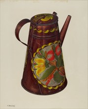 Toleware Coffee Pot, c. 1940. Creator: Charles Henning.