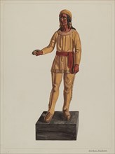 Cigar Store Indian, c. 1937. Creator: Gordena Jackson.