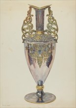 Silver Vase of "Blue" Silver, c. 1938. Creator: Frank M Keane.
