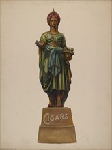Cigar Store Figure, c. 1937. Creator: Walter Hochstrasser.
