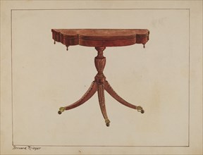 Table (Pedestal), c. 1937. Creator: Bernard Krieger.