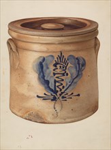 Crock with Cover, c. 1940. Creator: Isadore Goldberg.