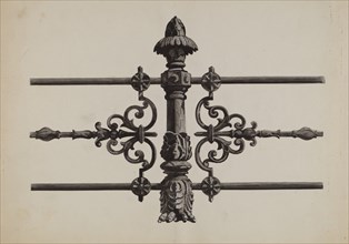 Iron Fence, c. 1936. Creator: Florence Huston.