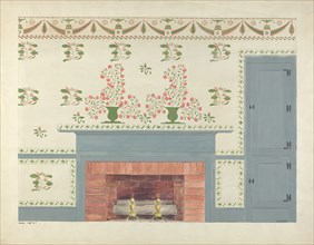 Stencilled Wall, c. 1936. Creator: Ray Holden.