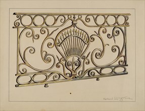 Balcony Railing, c. 1936. Creator: Rolland Livingstone.