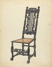 High-Back Side Chair, c. 1937. Creator: Arthur Johnson.