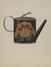 Toleware Tin Coffee Pot, c. 1938. Creator: Jacob Gielens.