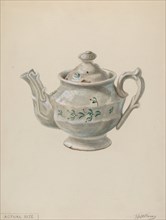 Teapot, c. 1936. Creator: Thomas Holloway.