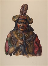 Cigar Store Indian, c. 1937. Creator: Walter Hochstrasser.