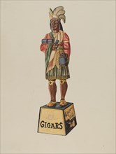 Cigar Store Indian, 1935/1942. Creator: Marius Hansen.