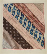 Quilt: Reverse Side, 1935/1942. Creator: Joseph Lubrano.