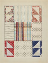 Quilt Patchwork, c. 1937. Creator: Margaret Linsley.