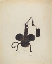Spiral Iron Candle Holder, c. 1941. Creator: Chris Makrenos.