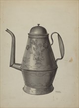 Pa. German Coffee Pot, c. 1936. Creator: Frances Lichten.