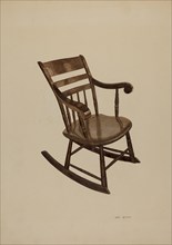 Pa. German Rocking Chair, c. 1940. Creator: LeRoy Griffith.