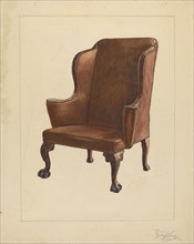 Wing Chair, c. 1940. Creator: Rolland Livingstone.