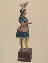 Wooden Indian, c. 1937. Creator: Chris Makrenos.