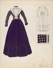 Dress, c. 1938. Creator: Mary E Humes.