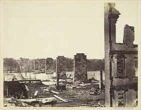 Ruins of Petersburg and Richard Railroad Bridge, April 1864. Creator: Alexander Gardner.