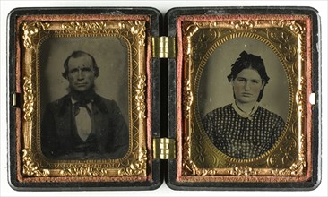 Untitled [portraits of a man and a woman], 1840-1900. Creator: Unknown.