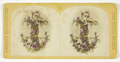 Untitled [wreath in the shape of an anchor], late 19th century.  Creator: Unknown.