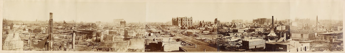 Untitled (Chicago after the Chicago Fire), 1871. Creator: George N. Barnard.