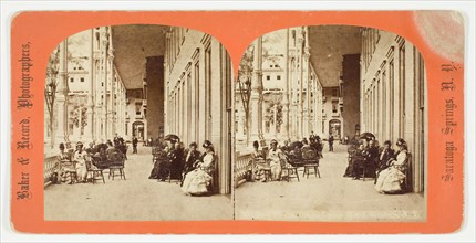 Rear Piazza, Grand Union Hotel, Saratoga, N.Y., 1875/99. Creator: Baker & Record.
